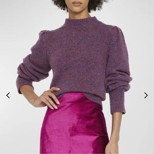 Veronica Beard Komal Knit Puff-Sleeve Sweater in size XS!